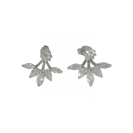 Warm Fortune Cubic Zirconia Stud Earrings for Women, 925 Sterling Silver with 18K Gold Plated Hypoallergenic