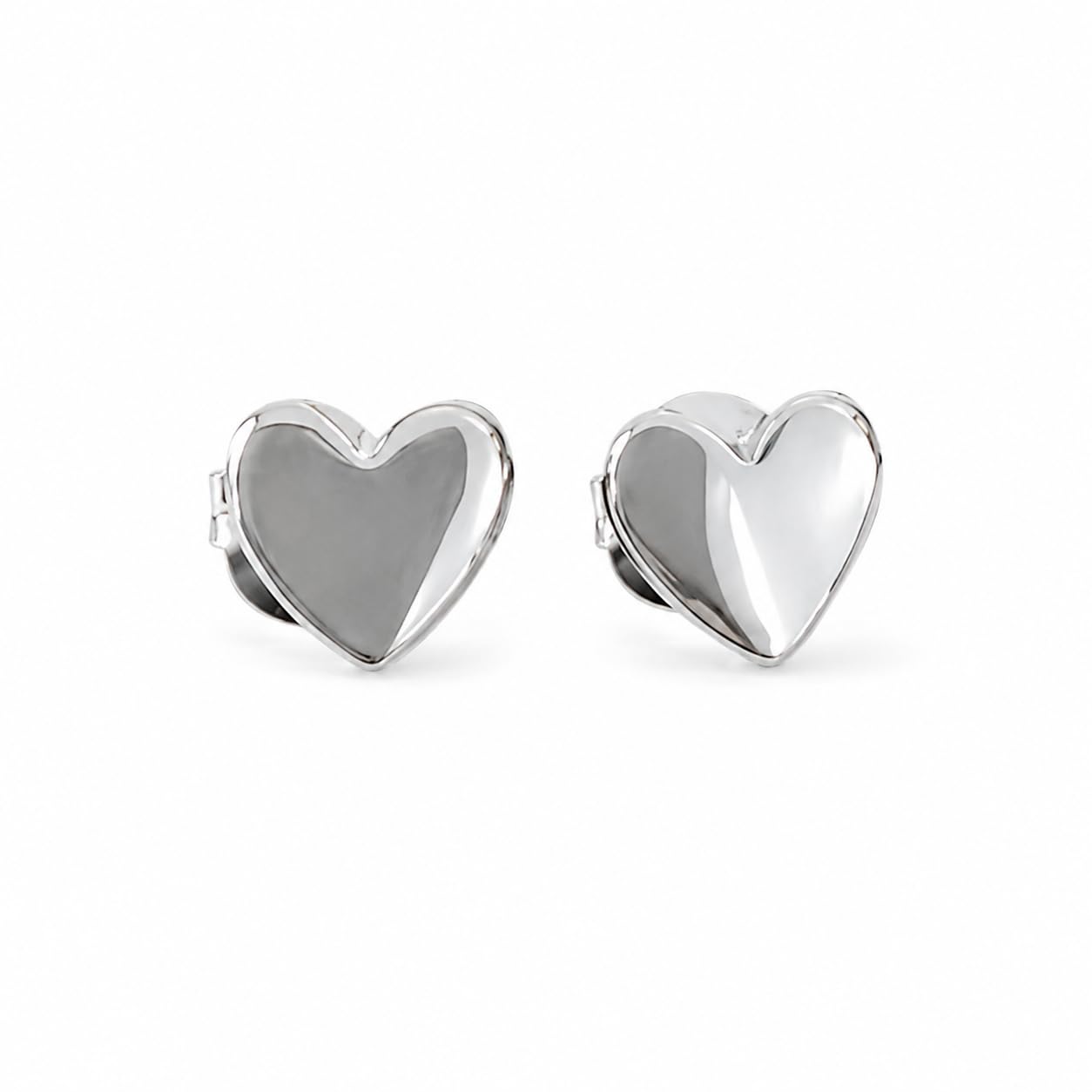 Warm Fortune 18K Gold Plated Heart Cubic Zirconia Stud Earrings for Women Hypoallergenic - Valentine's Day, Mother's Day, Birthday Gift for Her