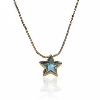 Warm Fortune Cubic Zirconia Pendant Necklace for Women,18K Gold Plated,16 inch + 2inch Chain