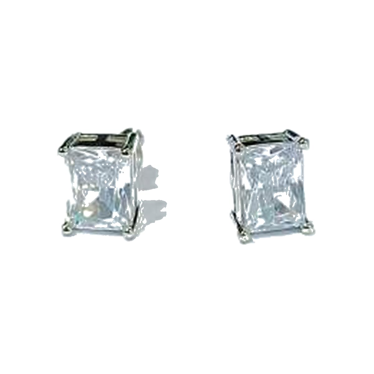 Warm Fortune 18K Gold Plated Square Cubic Zirconia Stud Earrings for Women Hypoallergenic - Valentine's Day, Mother's Day, Birthday Gift for Her