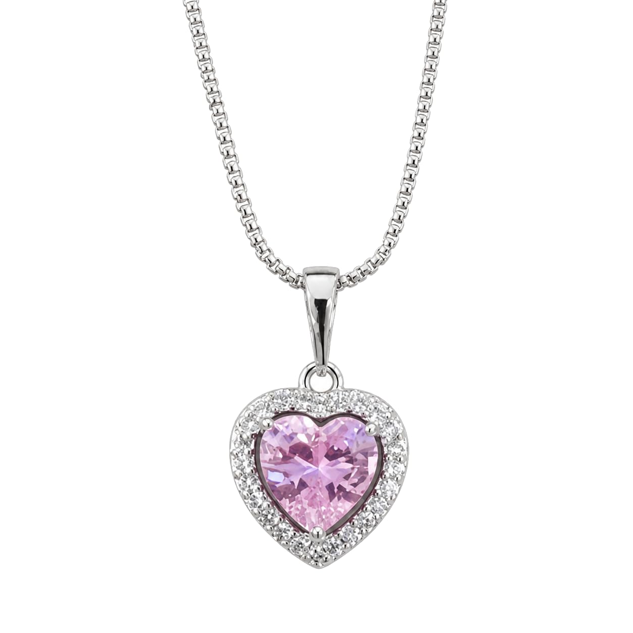 Warm Fortune Heart Halo Pendant Necklace for Women: 18K Gold Plated, Adjustable Chain (18"+2") with Sparkling CZ | Adorably Cute, a Romantic Accent for Her