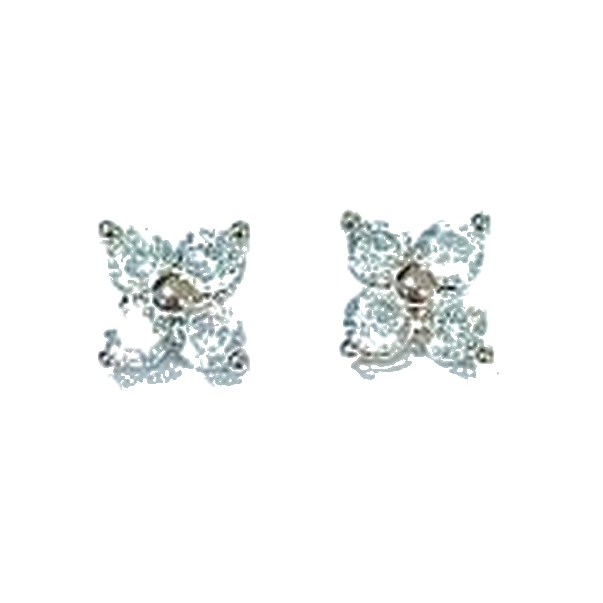 Warm Fortune 18K Gold Plated Butterfly Cubic Zirconia Stud Earrings for Women Hypoallergenic - Valentine's Day, Mother's Day, Birthday Gift for Her