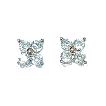 Warm Fortune 18K Gold Plated Butterfly Cubic Zirconia Stud Earrings for Women Hypoallergenic - Valentine's Day, Mother's Day, Birthday Gift for Her