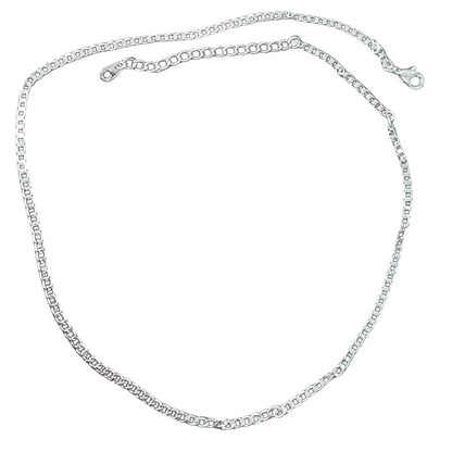 Warm Fortune Classic Open Link Chain Necklace for Women: 18K Gold Plated, Adjustable Chain (14"+2") with Sparkling CZ | Elegant & Versatile, an Ideal Layered Piece