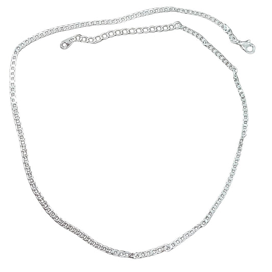 Warm Fortune Classic Open Link Chain Necklace for Women: 18K Gold Plated, Adjustable Chain (14"+2") with Sparkling CZ | Elegant & Versatile, an Ideal Layered Piece