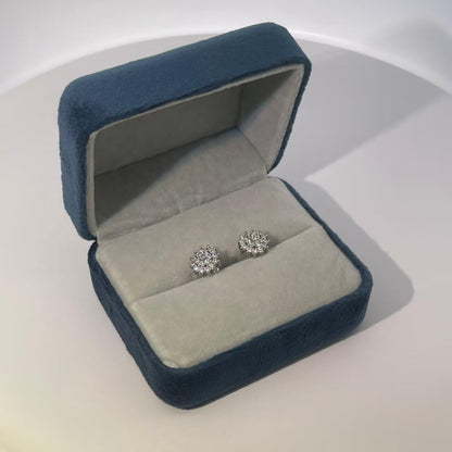 Warm Fortune 18K Gold Plated Snowflake Cubic Zirconia Stud Earrings for Women Hypoallergenic - Valentine's Day, Mother's Day, Birthday Gift for Her
