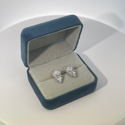 Warm Fortune 18K Gold Plated Round Cubic Zirconia Stud Earrings for Women Hypoallergenic - Valentine's Day, Mother's Day, Birthday Gift for Her