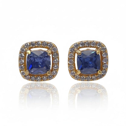 Warm Fortune Cubic Zirconia Stud Earrings for Women, 925 Sterling Silver with 18K White Gold Plated Hypoallergenic