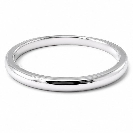 Warm Fortune 18K Gold Plated Classic Plain Band Ring, Minimalist Smooth Stackable Finger Ring for Women Daily Wear