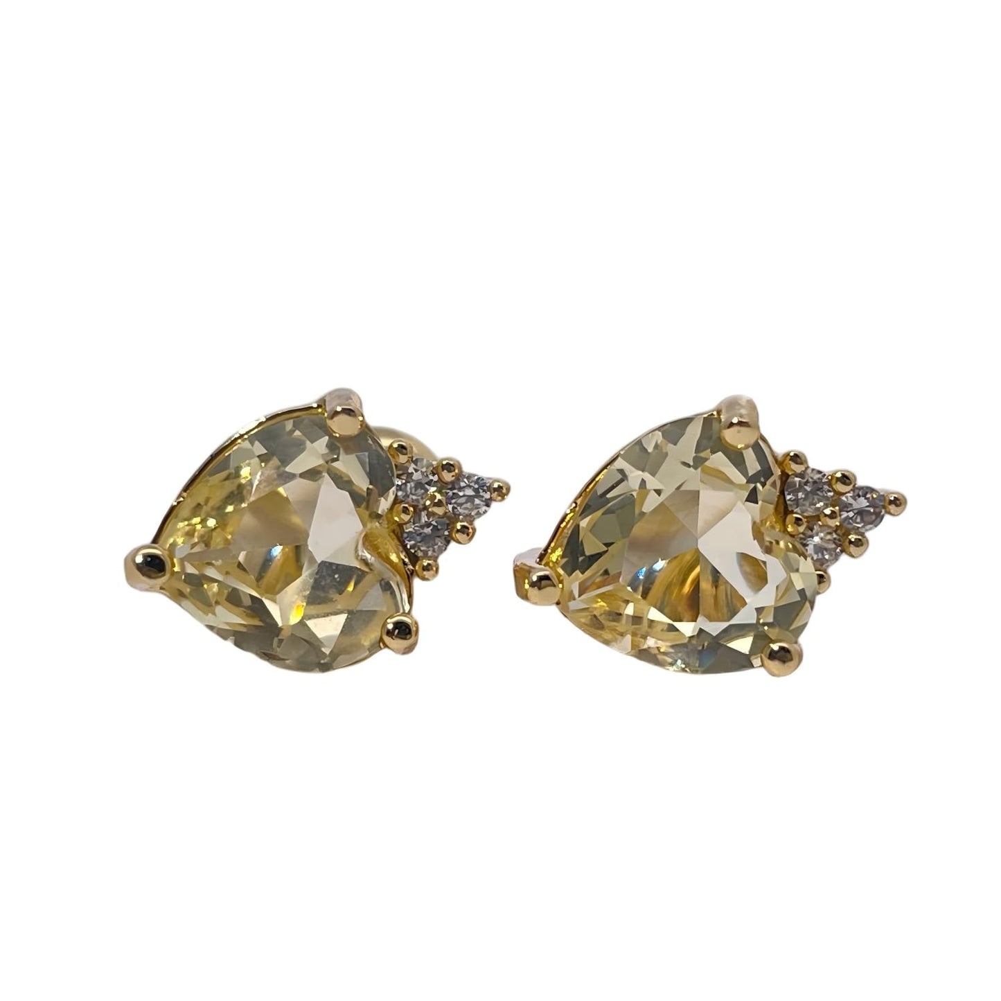 Warm Fortune Cubic Zirconia Stud Earrings for Women, Gold Plated,Gift for Her,Hypoallergenic