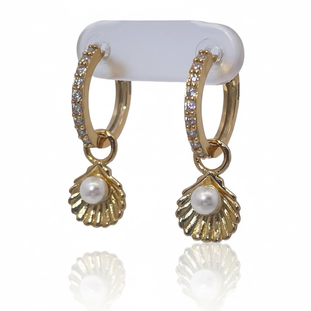 Warm Fortune Cubic Zirconia Drop Earrings for Women,925 Sterling Silver with 18K Gold Plated Hypoallergenic