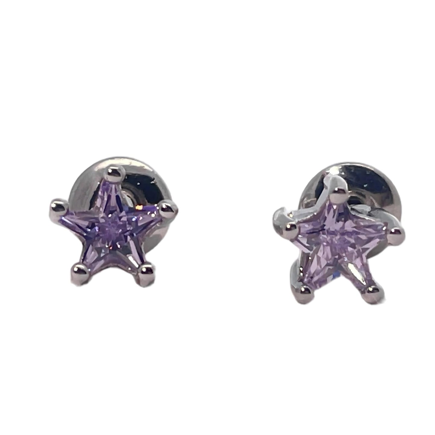 Warm Fortune 18K Gold Plated Star Shape Cubic Zirconia Stud Earrings for Women Hypoallergenic - Valentine's Day, Mother's Day, Birthday Gift for Her