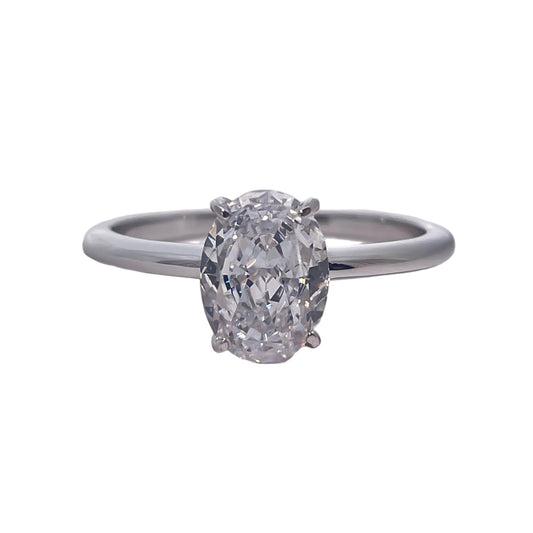 Warm Fortune Cubic Zirconia Engagement Ring for Women, 925 Sterling Silver with 18K White Gold Plated Anniversary Ring, Gift for Her Promise Ring