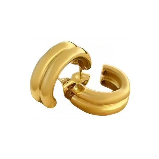 Warm Fortune Cubic Zirconia Stud Earrings for Women, Gold Plated,Gift for Her,Hypoallergenic