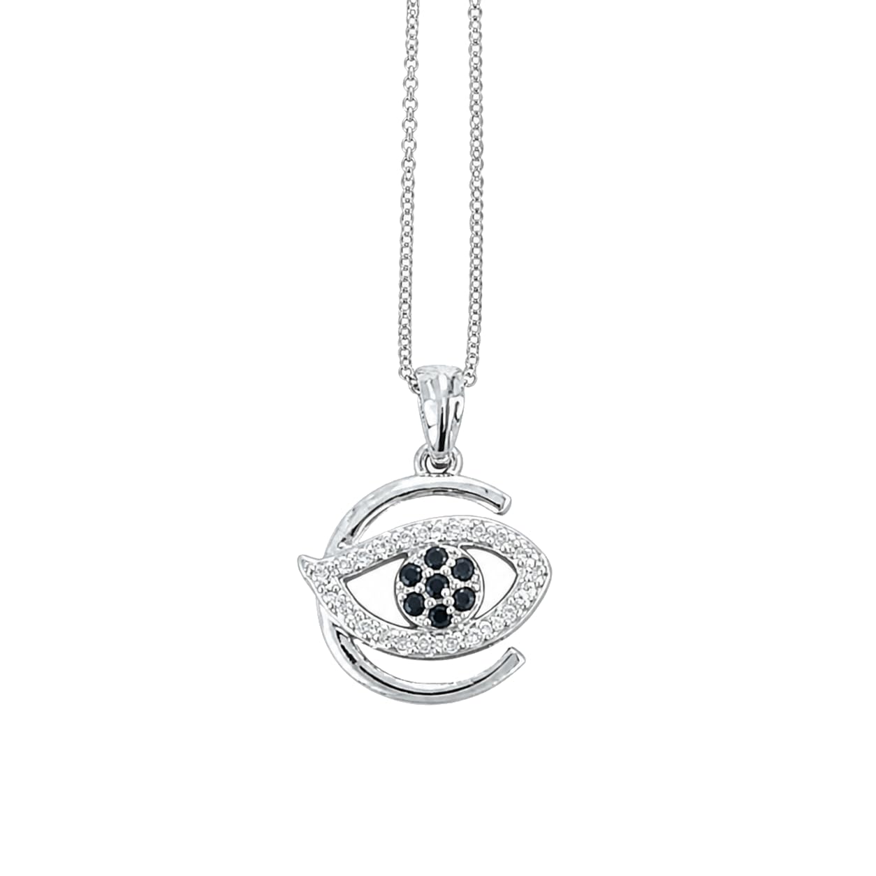 Warm Fortune Classic Evil Eye Pendant Necklace for Women: 18K Gold Plated, Adjustable Chain (18"+2") with Sparkling CZ | Elegant & Versatile, an Ideal Layered Piece