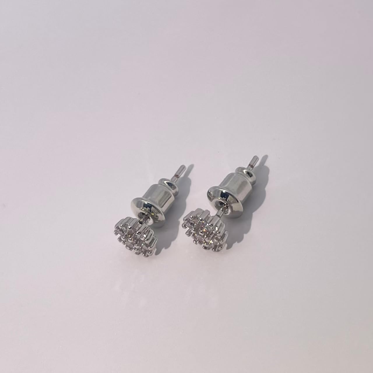 Warm Fortune 18K Gold Plated Round Cubic Zirconia Stud Earrings for Women Hypoallergenic - Valentine's Day, Mother's Day, Birthday Gift for Her