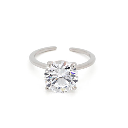 Warm Fortune Oval Engagement Ring for Women - 18K Gold Plated Cubic Zirconia , Wedding Proposal Gift, Romantic Promise,Adjustable