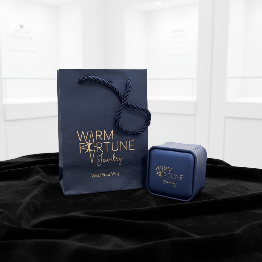 Warm Fortune Classic Velvet Ring Bracelet Pendant Gift Box, Travel Jewelry Case with Display & Storage for Gifts, Weddings, Engagements, Proposals & Birthdays