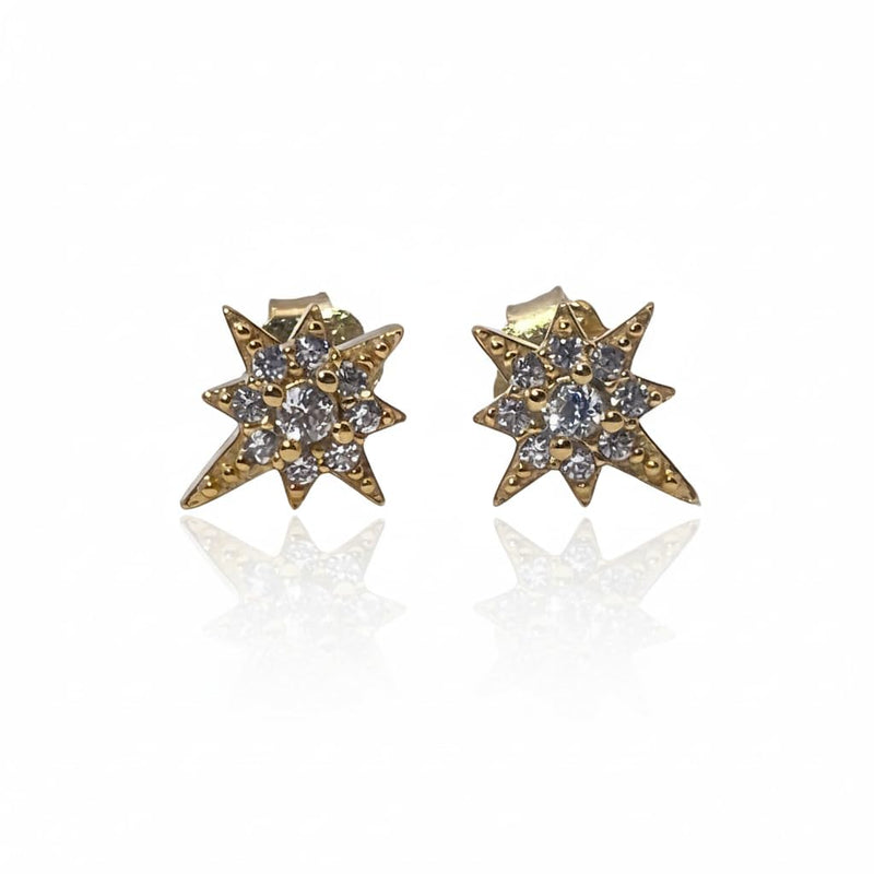 Warm Fortune Cubic Zirconia Stud Earrings for Women, 925 Sterling Silver with 18K White Gold Plated Hypoallergenic