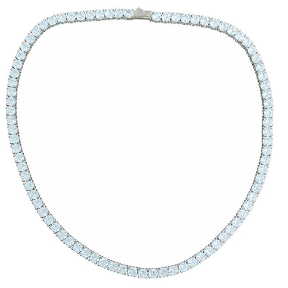 Warm Fortune Classic Tennis Necklace for Women: 18K Gold Plated, Adjustable Chain (22"+2") with Sparkling CZ | A Dazzling Statement for Glamorous Events