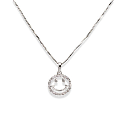 Warm Fortune Sparkling Smiley Face Pendant Necklace for Women: 18K Gold Plated, Adjustable Chain (18"+2") with Sparkling CZ | Adorably Cute, a Romantic Accent for Her