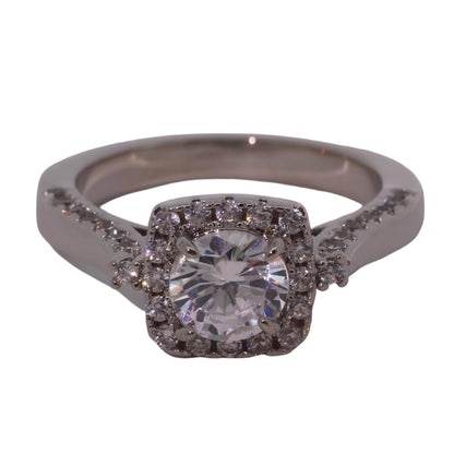 Warm Fortune Gold Plated Cubic Zirconia Band Ring, Hip Hop Street Style For Man or Women Fashion Jewelry