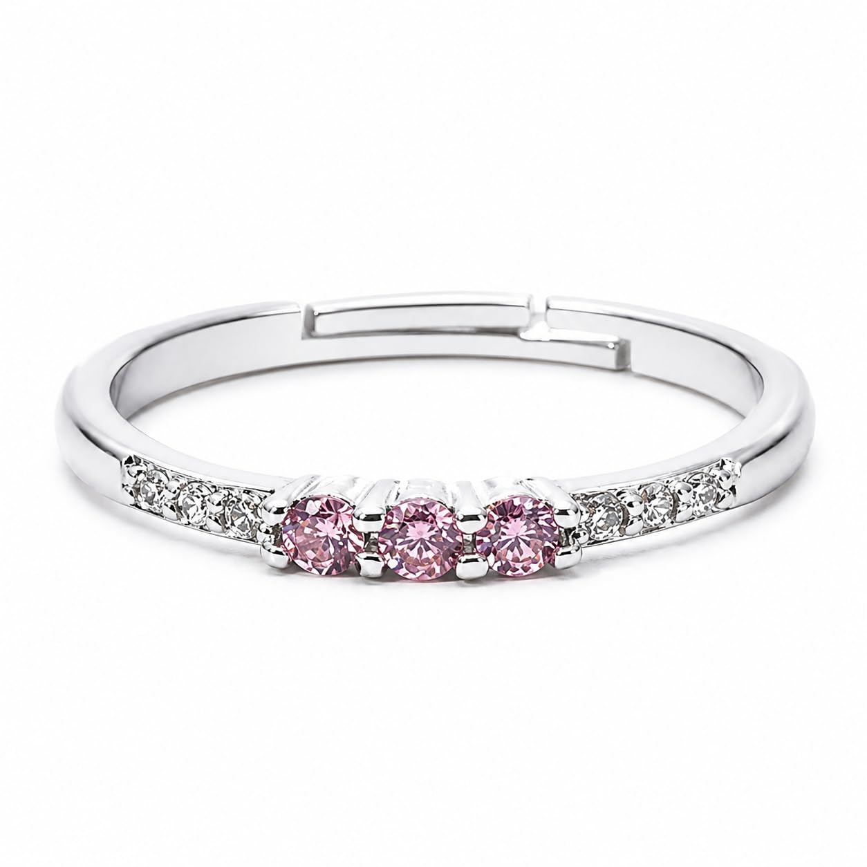 Warm Fortune Adjustable Bangle Bracelet for Women, 18K Gold Plated Bracelet with Round‑Cut Cubic Zirconia, Stackable CZ Bangle for Daily Wear & Gifting