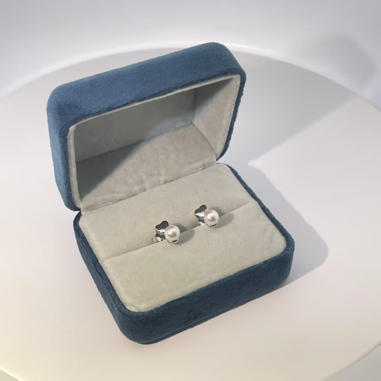 Warm Fortune 18K Gold Plated Heart Pearl Stud Earrings for Women Hypoallergenic - Valentine's Day, Mother's Day, Birthday Gift for Her