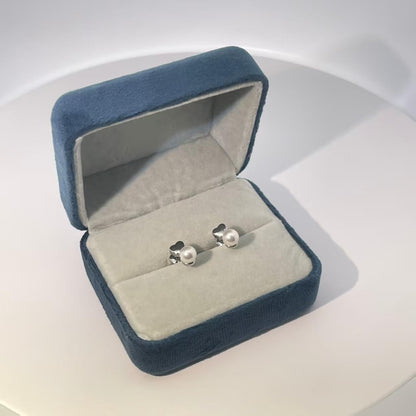 Warm Fortune 18K Gold Plated Heart Pearl Stud Earrings for Women Hypoallergenic - Valentine's Day, Mother's Day, Birthday Gift for Her