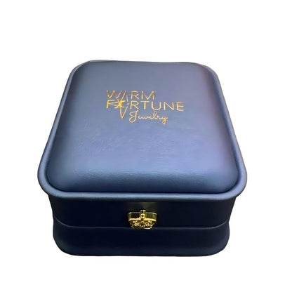 Warm Fortune Classic Velvet Ring Bracelet Pendant Gift Box, Travel Jewelry Case with Display & Storage for Gifts, Weddings, Engagements, Proposals & Birthdays