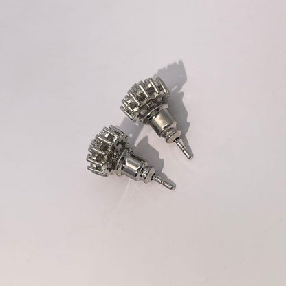 Warm Fortune 18K Gold Plated Snowflake Cubic Zirconia Stud Earrings for Women Hypoallergenic - Valentine's Day, Mother's Day, Birthday Gift for Her