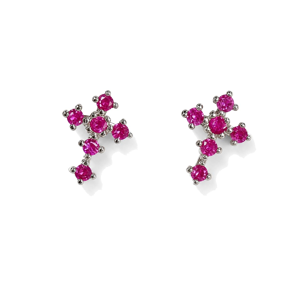 Warm Fortune 18K Gold Plated Cross Cubic Zirconia Stud Earrings for Women Hypoallergenic - Valentine's Day, Mother's Day, Birthday Gift for Her