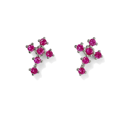 Warm Fortune 18K Gold Plated Cross Cubic Zirconia Stud Earrings for Women Hypoallergenic - Valentine's Day, Mother's Day, Birthday Gift for Her