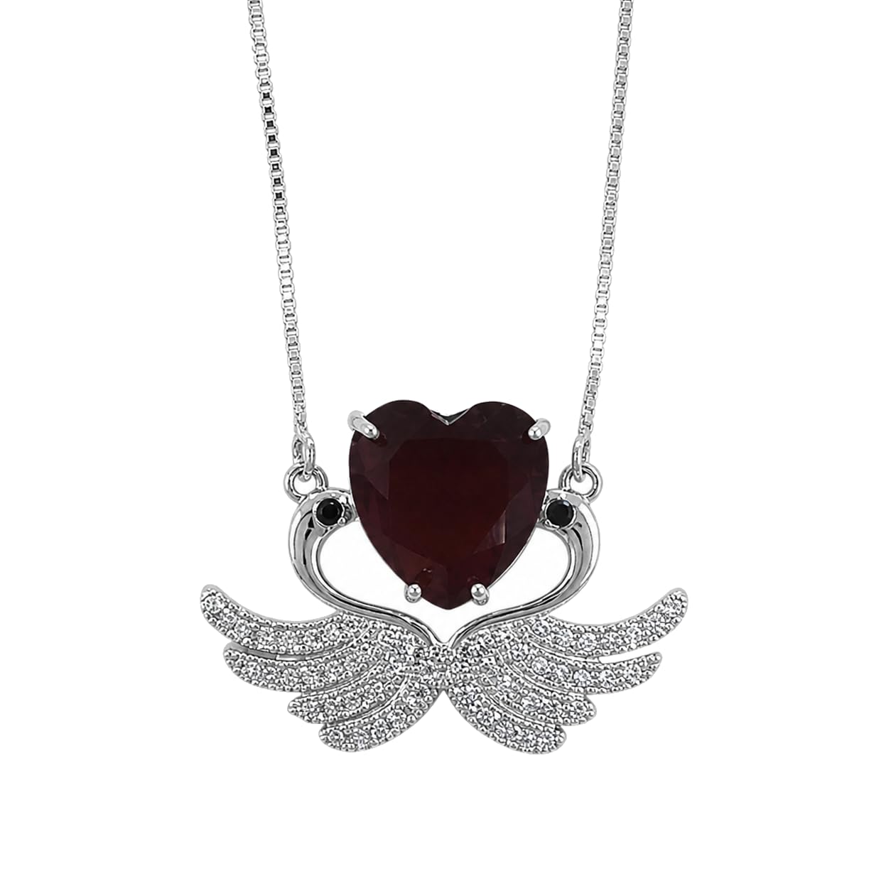 Warm Fortune Green Swan Heart Pendant Necklace for Women: 18K Gold Plated, Adjustable Chain (18"+2") with Sparkling CZ | A Dazzling Statement for Glamorous Events