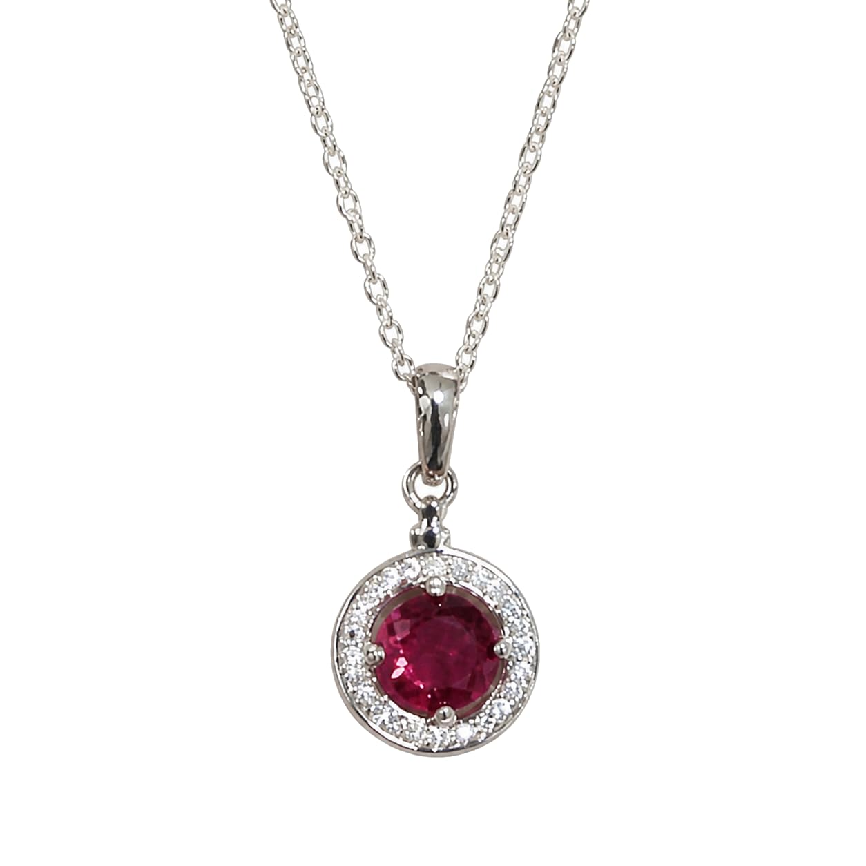 Warm Fortune Round Halo Pendant Necklace for Women: 18K Gold Plated, Adjustable Chain (18"+2") with Sparkling CZ | A Dazzling Statement for Glamorous Events