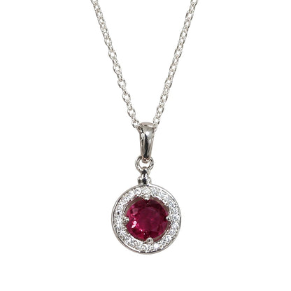 Warm Fortune Round Halo Pendant Necklace for Women: 18K Gold Plated, Adjustable Chain (18"+2") with Sparkling CZ | A Dazzling Statement for Glamorous Events
