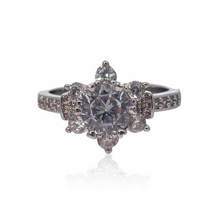 Warm Fortune Cubic Zirconia Engagement Ring for Women,18K Gold Plated Anniversary Ring,Gift for Her Promise Ring