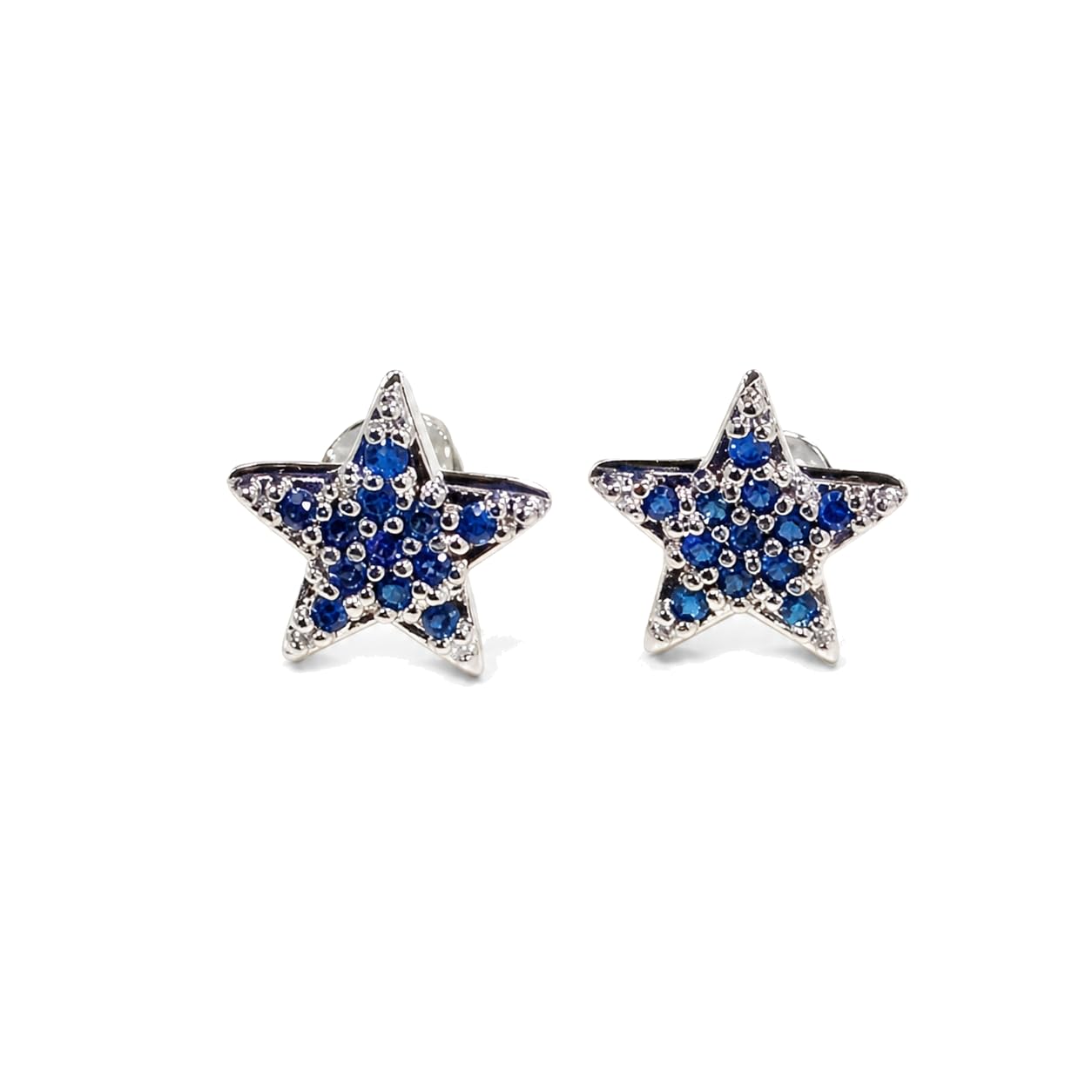 Warm Fortune 18K Gold Plated Star Cubic Zirconia Stud Earrings for Women Hypoallergenic - Valentine's Day, Mother's Day, Birthday Gift for Her