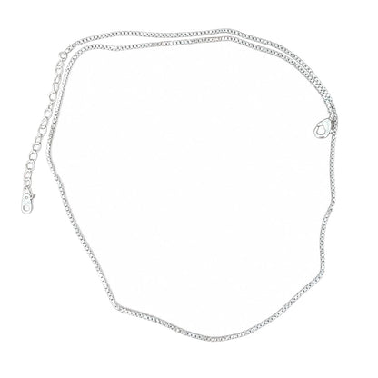 Warm Fortune Dainty Box Chain Necklace for Women: 18K Gold Plated, Adjustable Chain (18"+2") with Sparkling CZ | Dainty, Chic & Everyday — Your Minimalist Accent