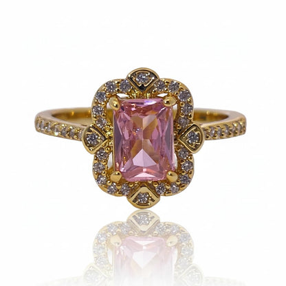 Warm Fortune Cubic Zirconia Promise Rings for Women,18K Gold Plated Anniversary Ring,Gift for Her Wedding Bands Rings
