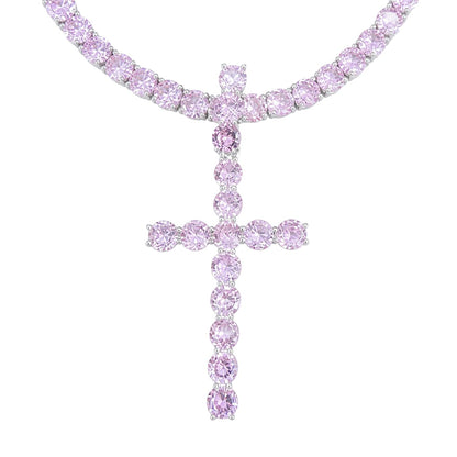 Warm Fortune Sparkling Cross Pendant Necklace for Women: 18K Gold Plated, Adjustable Chain (18"+2") with Sparkling CZ | A Dazzling Statement for Glamorous Events