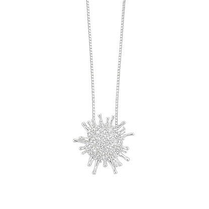 Warm Fortune Radiant Sunburst Pendant Necklace for Women: 18K Gold Plated, Adjustable Chain (18"+2") with Sparkling CZ | Dainty, Chic & Everyday — Your Minimalist Accent