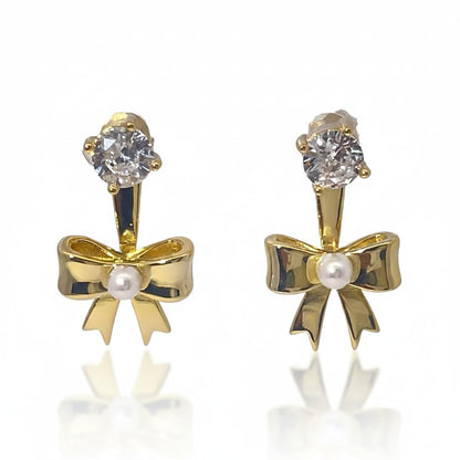 Warm Fortune Cubic Zirconia Stud Earrings for Women, 925 Sterling Silver with 18K White Gold Plated Hypoallergenic