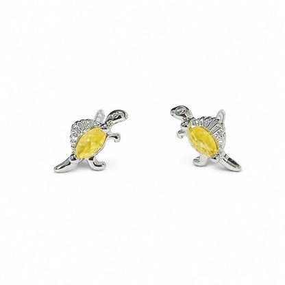 Warm Fortune 18K Gold Plated Turtle Marquise Cubic Zirconia Stud Earrings for Women Hypoallergenic - Valentine's Day, Mother's Day, Birthday Gift for Her