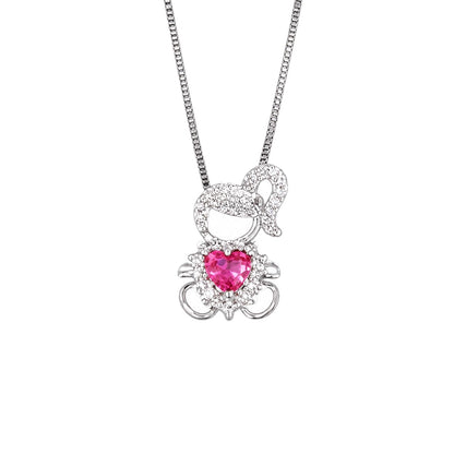 Warm Fortune Elephant Heart Pendant Necklace for Women: 18K Gold Plated, Adjustable Chain (18"+2") with Sparkling CZ | Adorably Cute, a Romantic Accent for Her