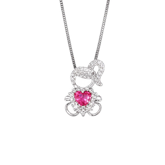 Warm Fortune Elephant Heart Pendant Necklace for Women: 18K Gold Plated, Adjustable Chain (18"+2") with Sparkling CZ | Adorably Cute, a Romantic Accent for Her