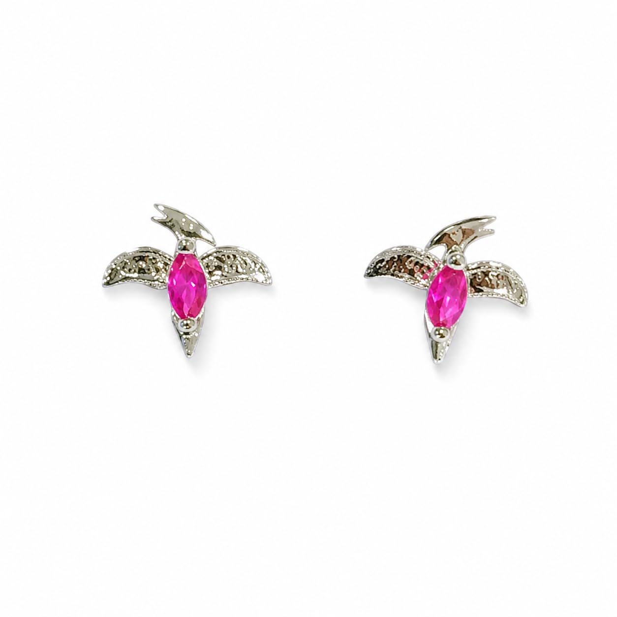 Warm Fortune 18K Gold Plated Bird Marquise Cubic Zirconia Stud Earrings for Women Hypoallergenic - Valentine's Day, Mother's Day, Birthday Gift for Her