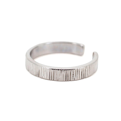 Warm Fortune Textured Statement Ring for Women, 18K Gold Plated Adjustable Open Band, Dainty Hammered Stackable Ring, Minimalist Everyday Jewelry Gift
