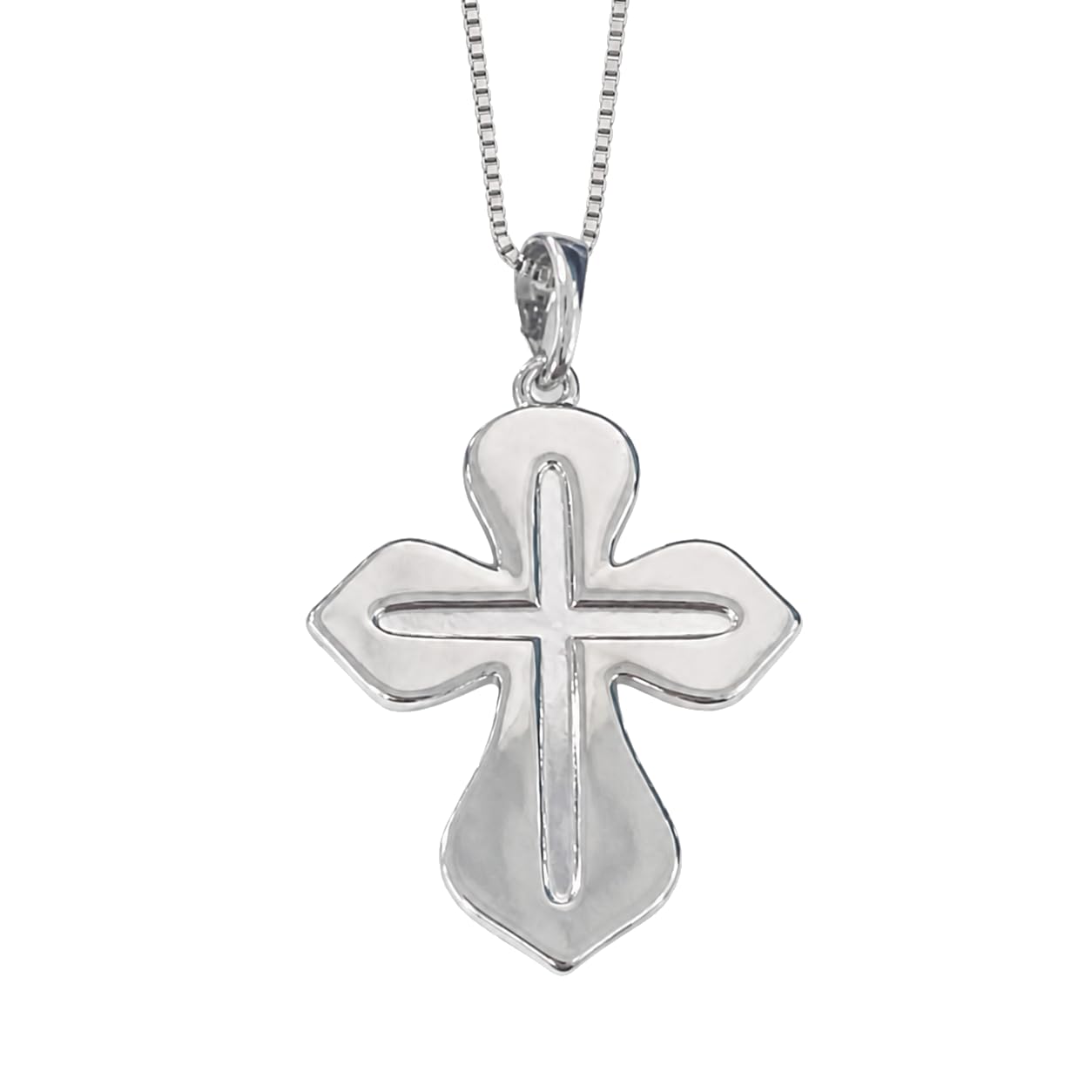 Warm Fortune Polished Cross Pendant Necklace for Women: 18K Gold Plated, Adjustable Chain (18"+2") | Dainty, Chic & Everyday — Your Minimalist Accent