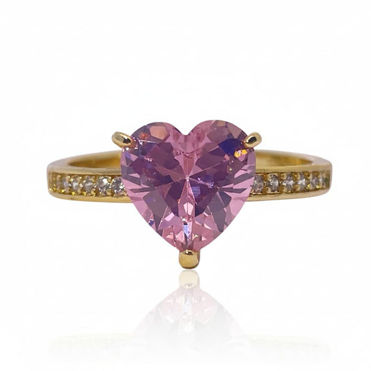 Warm Fortune Cubic Zirconia Engagement Ring for Women,18K Gold Plated Anniversary Ring,Gift for Her Promise Ring